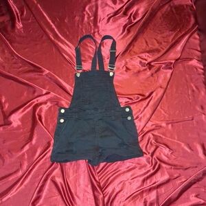 Black Denim Overalls